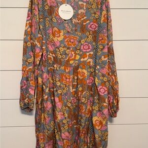Bohemian Floral Long Sleeve Dress